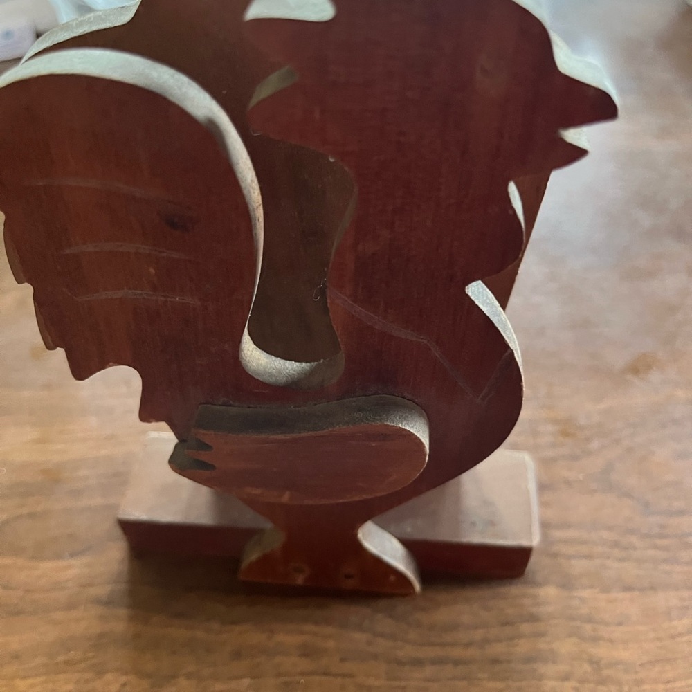 Rustic Wooden Rooster Kitchen Decor